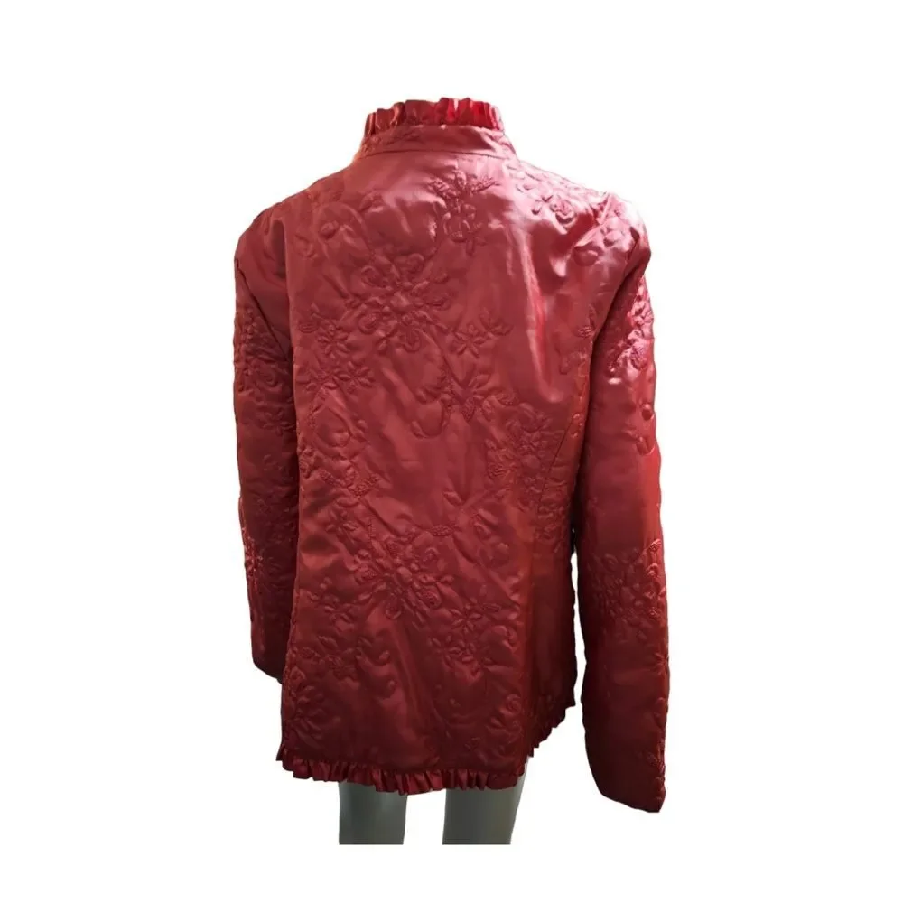 Chico's Salmon Pink Quilted Jacket